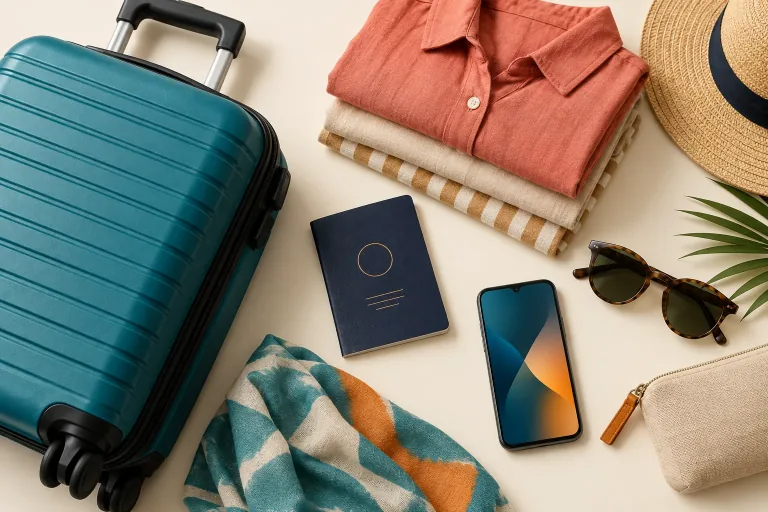 Illustrated travel essentials
